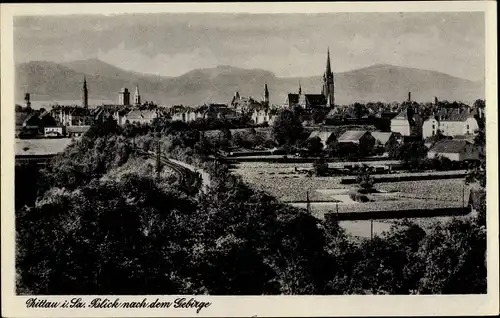 Ak Zittau in Sachsen, Blick nach dem Gebirge