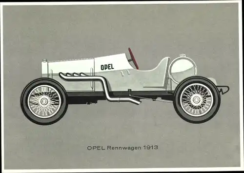 Ak OPEL Rennwagen 1913