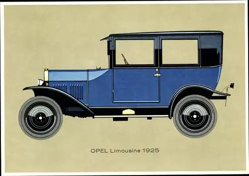 Ak Opel Limousine 1925
