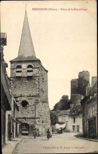 Ak Hérisson Allier, Place de la Republique