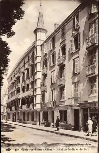 Ak Néris les Bains Allier, Hotel du Jardin et du Parc