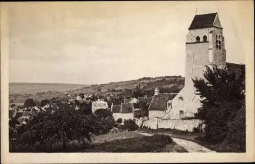 Ak Pavant Aisne, Vue Generale et l'Eglise