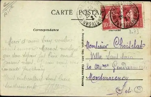 Ak Mont Saint Pere Aisne, Vue generale, greve