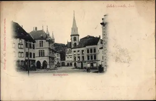 Ak Echternach Luxemburg, Marktplatz