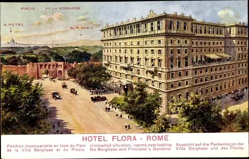 Ak Roma Rom Lazio, Hotel Flora