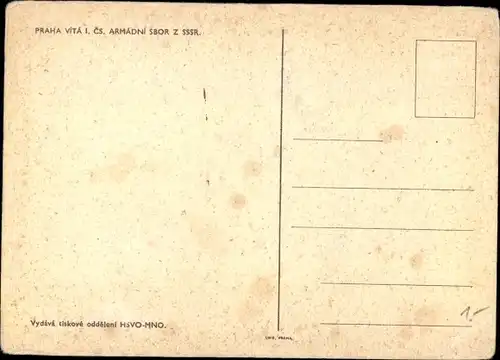 Ak Praha Prag Tschechien, Vita I Cs Armadni Sbor Z SSr
