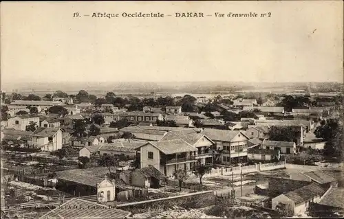Ak Dakar Senegal, Panoramablick über die Dächer der Stadt, Umgebung