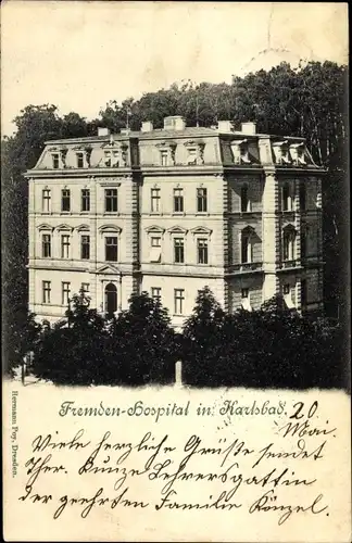 Ak Karlovy Vary Karlsbad Stadt, Fremden Hospital