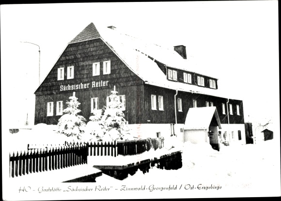 Ak Zinnwald Altenberg im Erzgebirge, HO Gaststätte