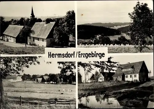 Ak Hermsdorf im Erzgebirge, Teilansicht, Landschaft