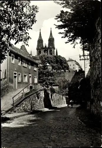 Ak Meißen in Sachsen, Hohlweg