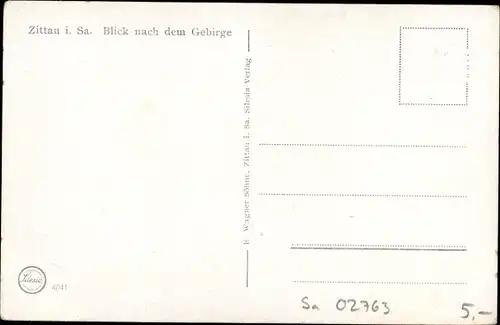Ak Zittau in Sachsen, Blick nach dem Gebirge