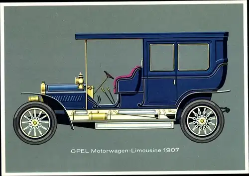 Ak Opel Motorwagen Limousine 1907