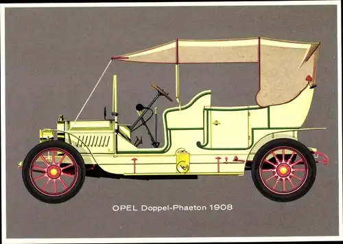 Ak Opel Doppel Phaeton 1908