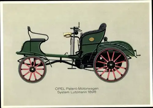 Ak Opel Patent Motorwagen System Lutzmann 1898