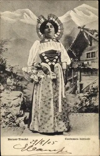 Ak Bern Schweiz, Frau, Tracht