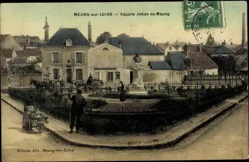 Ak Meung sur Loire Loiret, Square Jehan de Meung, vue générale