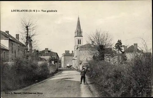 Ak Loublande Deux Sèvres, Vue generale