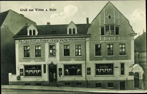 Ak Witten an der Ruhr, Restaurant zur Engelsburg