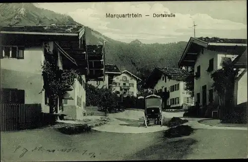 Ak Marquartstein im Chiemgau, Dorfstraße