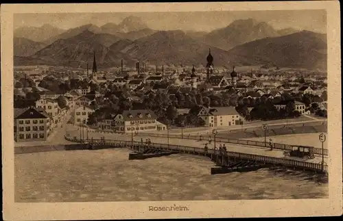 Ak Rosenheim Oberbayern, Gesamtansicht