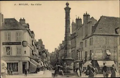 Ak Moulins Allier, Rue d'Allier