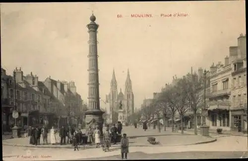 Ak Moulins Allier, Place d'Allier