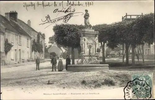 Ak Neuilly Saint Front Aisne, Fontaine de la Chapelle