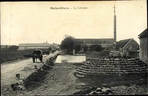 Ak Mainvilliers Loiret, Le Calvaire