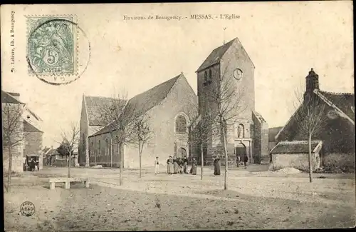 Ak Messas Loiret, L'Eglise, vue extérieure
