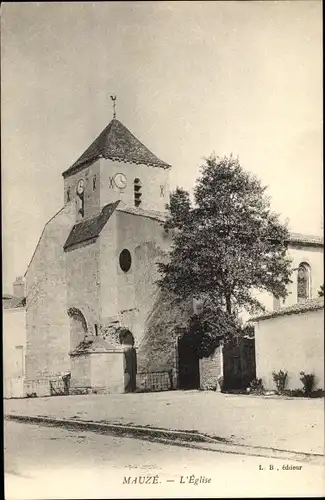 Ak Mauzé sur le Mignon Deux Sèvres, L'Eglise