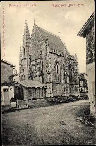 Ak Menigoute Deux Sèvres, Facade de la Chapelle