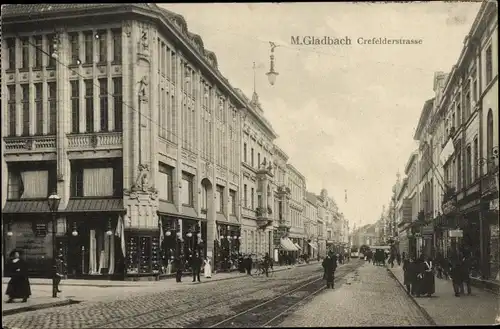Ak Mönchengladbach in Nordrhein Westfalen, Krefelder Straße, Einkaufspassage