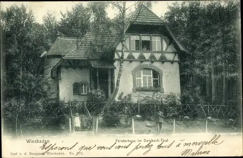 Ak Wiesbaden in Hessen, Försterhaus im Dambach Tal