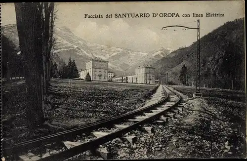Ak Oropa Biella Piemonte, Santuario di Oropa, linea Elettrica