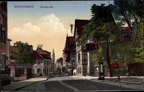 Ak Meiningen in Südthüringen, Georgstraße