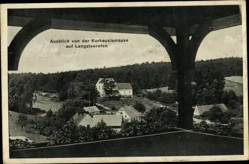 Ak Langsteerofen in Ostbrandenburg, Kurhaus Lubowsee, Ausblick von der Kurhausterrasse