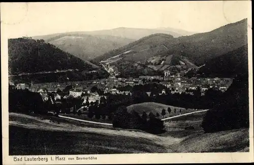 Ak Bad Lauterberg im Harz, Panorama, von Bremerhöhe