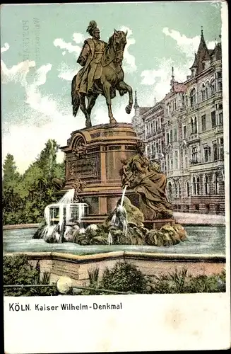 Ak Köln am Rhein, Kaiser Wilhelm Denkmal