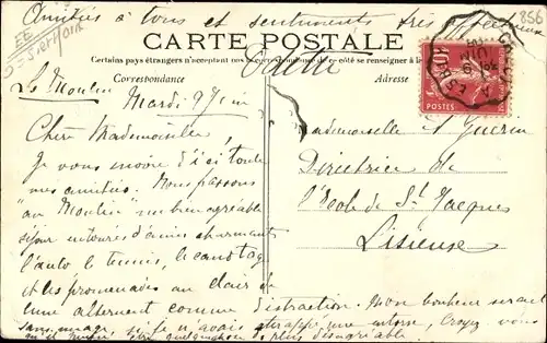 Ak Couilly Pont aux Dames Seine et Marne, Rû de Champgny et Abreuvoir, deux hommes au bord