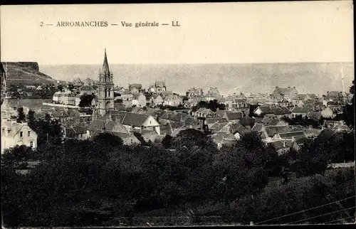 Ak Arromanches Calvados, Vue générale