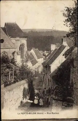 Ak La Ferté Milon Aisne, Rue Racine