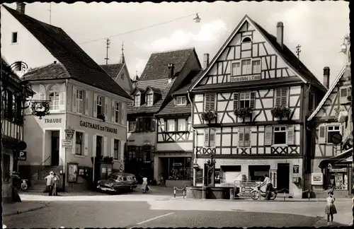 Ak Gernsbach im Murgtal Schwarzwald, Gasthaus zur Traube, Weinstube