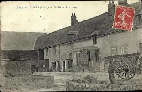 Ak Marsainvilliers Loiret, La Ferme de Fresnes, vue extérieure, tire