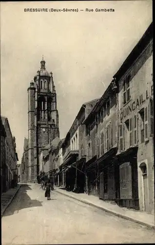 Ak Bressuire Deux Sèvres, Rue Gambetta