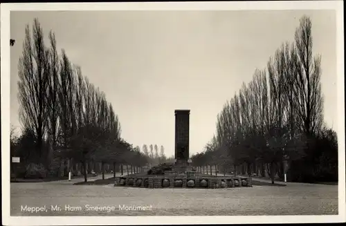 Ak Meppel Drenthe Niederlande, Harm Smeenge Monument