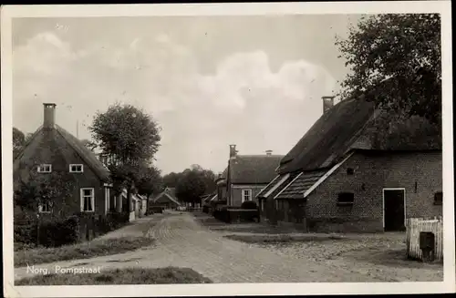 Ak Norg Midden Drenthe Drenthe Niederlande, Pompstraat