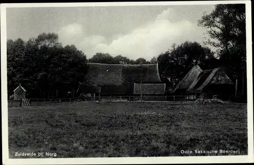 Ak Zuidvelde Norg Midden Drenthe Drenthe Niederlande, Oude Saksische Boerderij