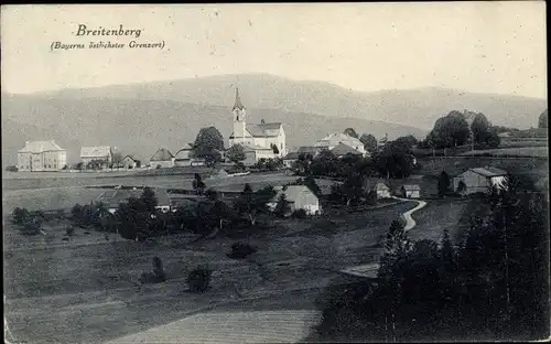 Ak Breitenberg Niederbayern, Teilansicht mit Kirche