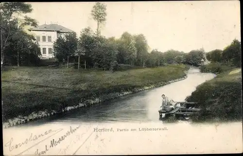 Ak Herford in Nordrhein Westfalen, Partie am Lübbertorwall